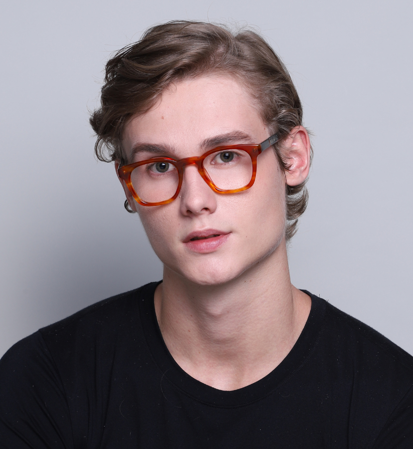 Model wearing an eco frame