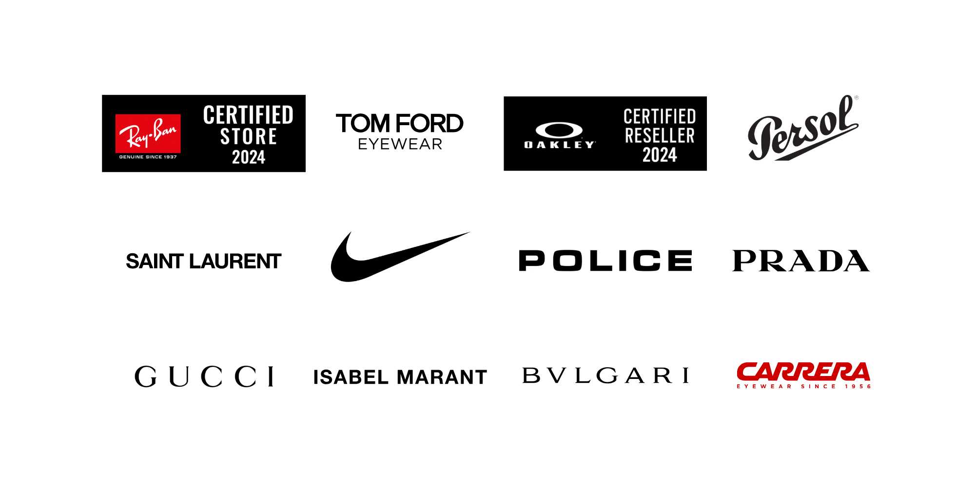 selection of designer brand logos
