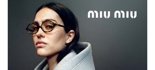 woman wearing Miu Miu eyeglasses