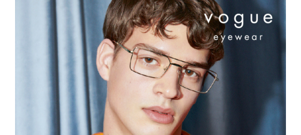 man wearing Vogue eyewear