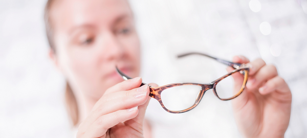 rimless glasses