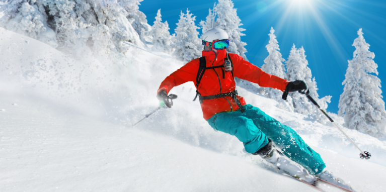 man wearing ski goggles