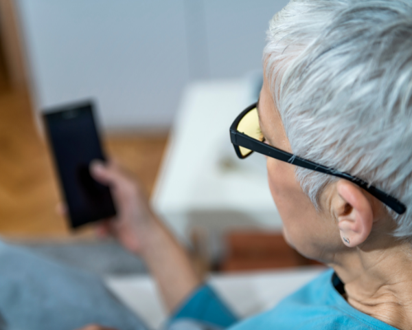 using phone while watching tv