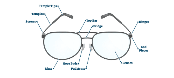speling dealer Iedereen Onderdelen van brillen | Anatomie van brillen | SmartBuyGlasses NL