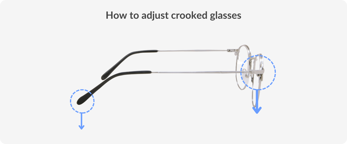How to adjust crooked glasses