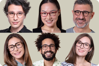 different face shapes with suitable glasses frame styles