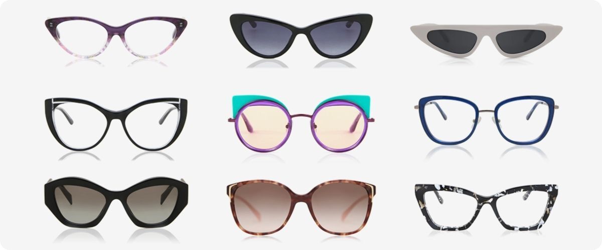 selection of cat-eye glasses