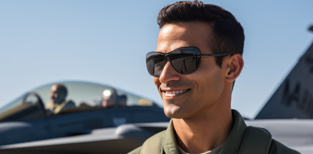military man wearing sunglasses
