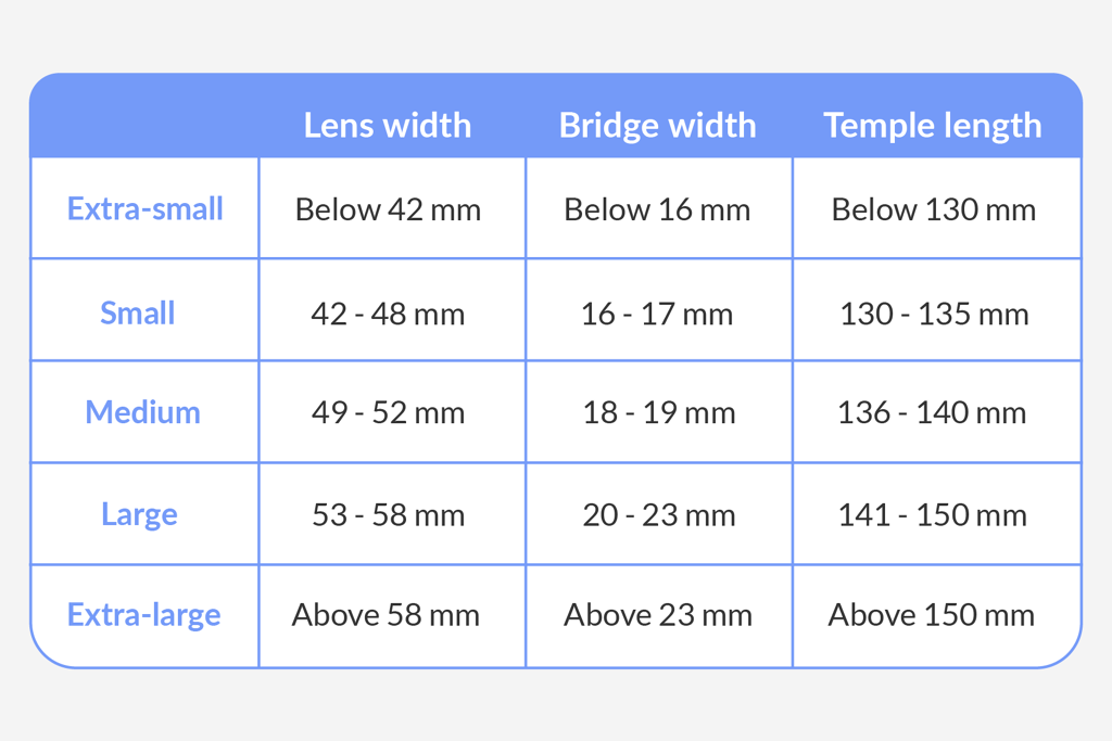 Glasses Measurements Frames Size Guide Vision Direct Au