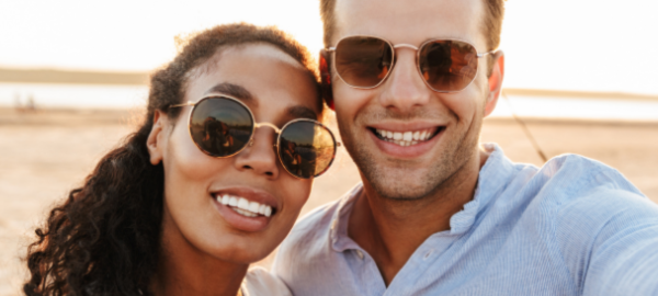 couple with sunglasses