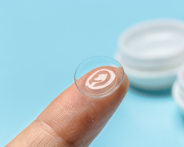 Contact lens up close